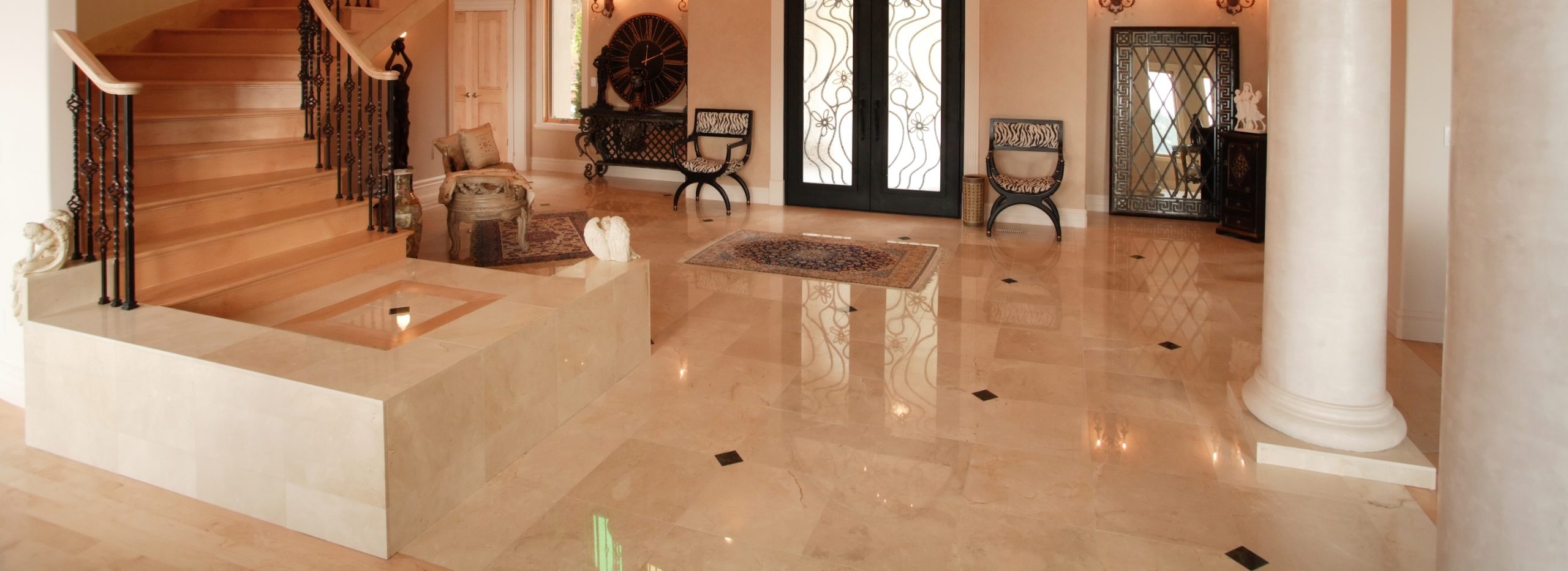 Beautiful polished marble floor
